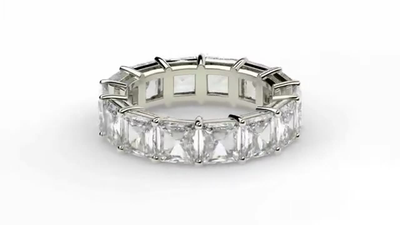 Timeless Emerald Cut Eternity Ring - www.eternityus.com