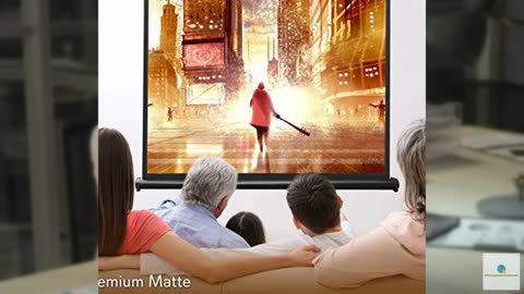 Pyle 50 Inches Projector Screen Portable Floor Standing Fold-Out Roll-Up Tripod