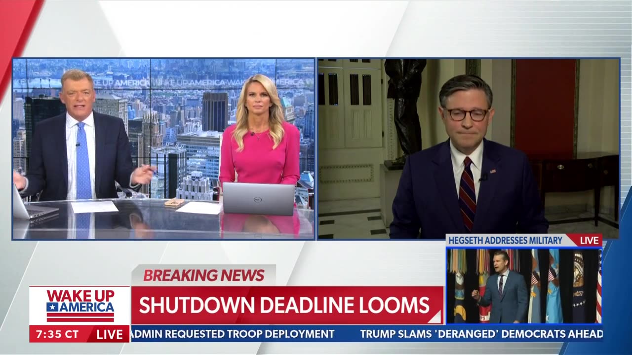 Speaker Johnson Joins Wake Up America on News Max