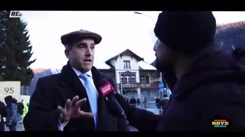 wow, a truther at the WEF summit meeting being interviewed by a zionist shill