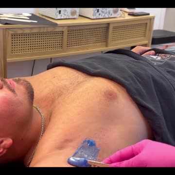 @saltwateresthetics Underarm Waxing Demo | Sexy Smooth Sexy Sapphire Hard Wax for Sensitive Skin