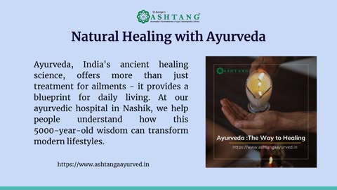 Natural Healing with Ayurveda: Best Ayurvedic & Panchakarma Treatment in Nashik