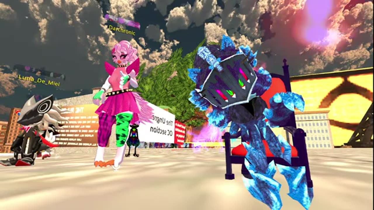 VRChat Rouge the Dark Hanging out with Infinite & friends