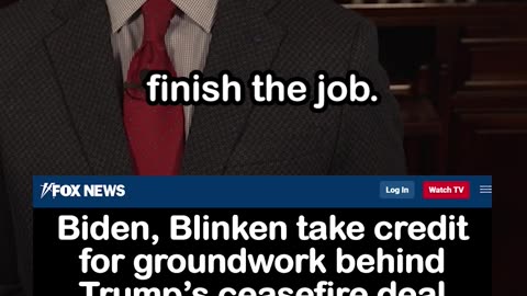 Biden takes credit for Trump’s ceasefire deal