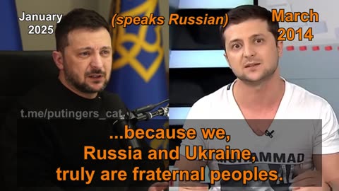 Zelensky on Russian in 2014 vs. 2025