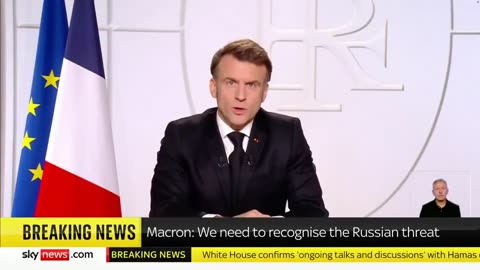 French Pres. Macron addressed all Europeans to prepare for war with Russia.