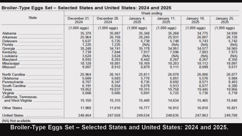 Broiler-Type Eggs Set in the United States Up 4 Percent