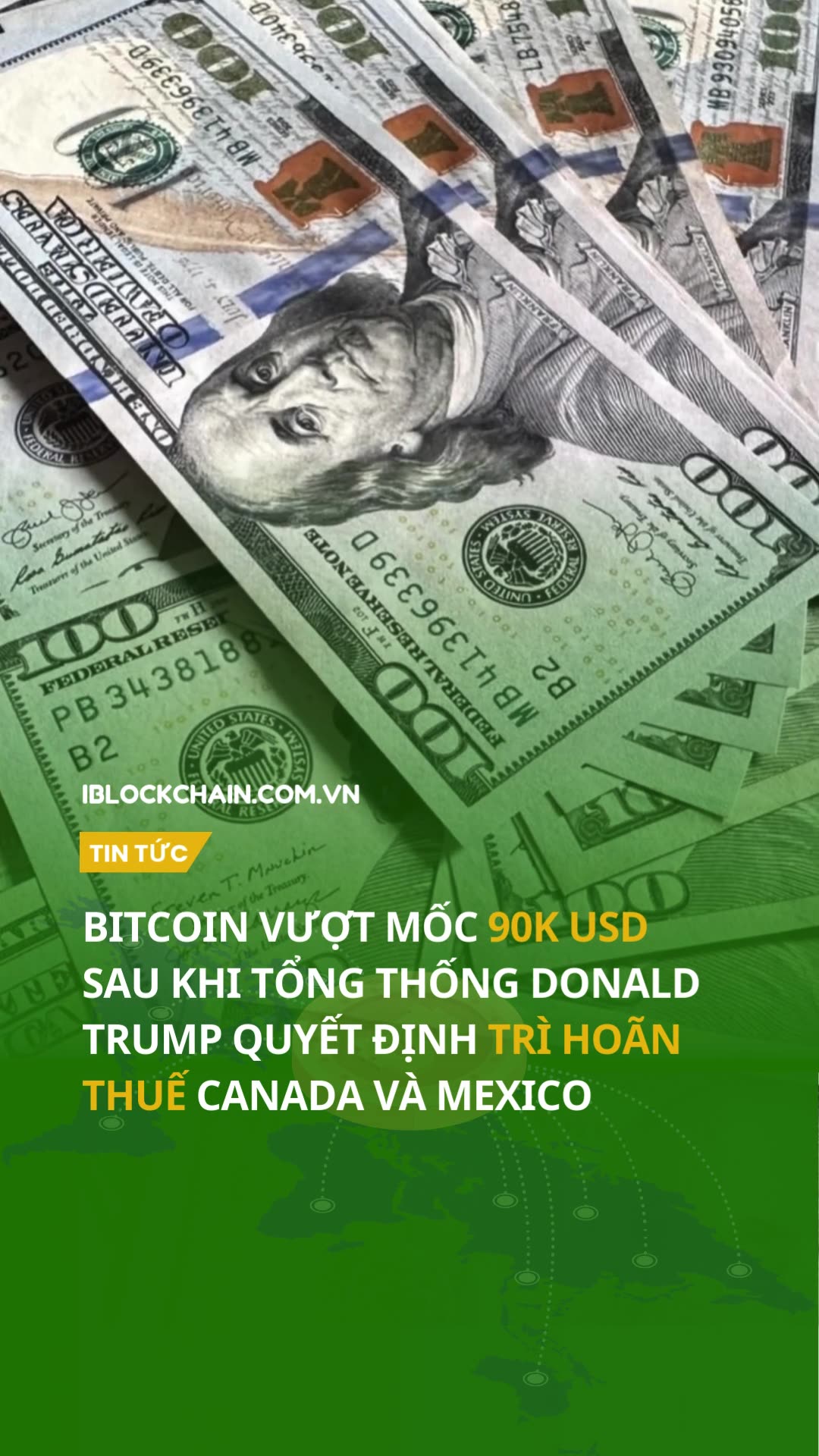 Bitcoin vượt mốc 90k USD sau khi Tổng thống Donald Trump quyết định trì ...