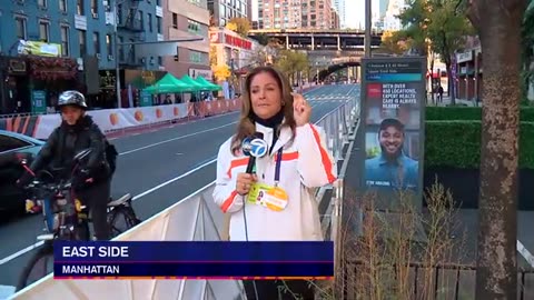 Eyewitness News reporters along the race route