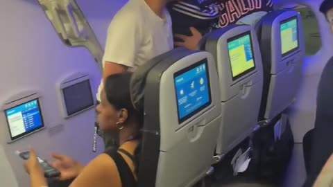 Aeroplane fight with passenger