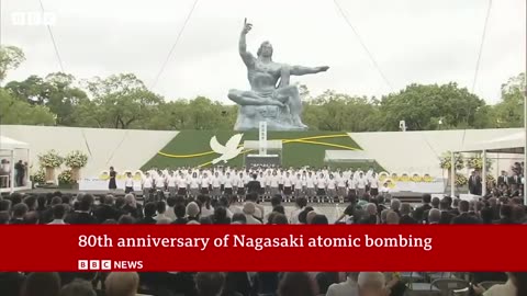 Nagasaki holds ceremony marking 80 years since atomic bombing | BBC News