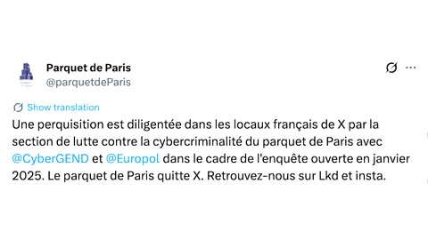 Paris prosecutor's cybercrime unit searches X office, Musk summoned