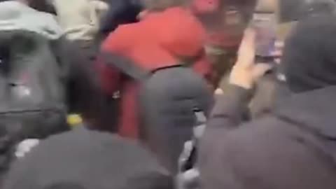 Jake Lang is attacked by left wing extremists