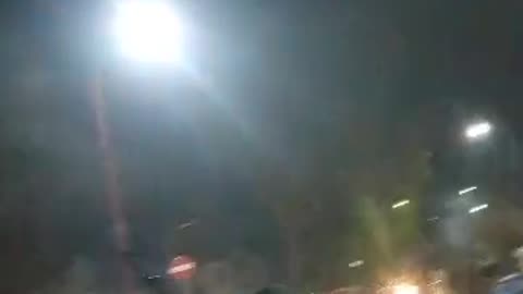 HTS militants firing guns randomly in Latakia, northwestern Syria, to terrorize the protesters