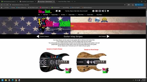 SkinYourSkunk.com Guitar Inlay Stripes Link Below