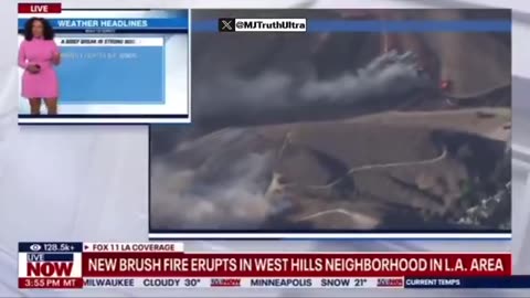 UFO flying Over the LA Fires on Live Television on Fox