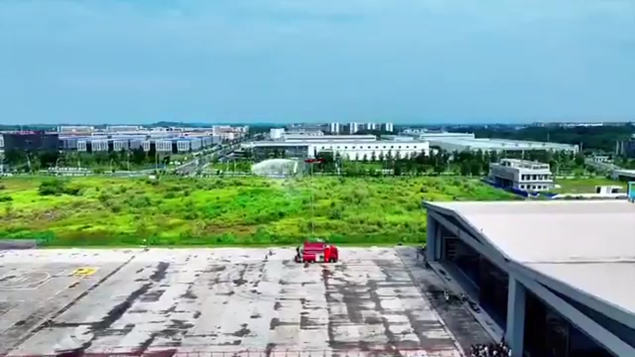 China has introduced a cutting-edge fire truck featuring an integrated drone designed to