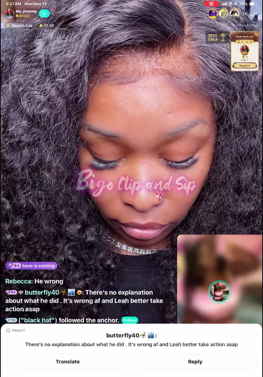 Jammy talks to Supa about him spitting on Liyah at content house 11/17/25 #bigoclipandsip