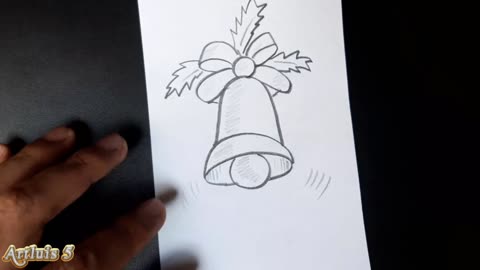 How to draw a Christmas bell