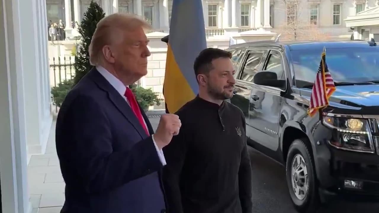 President Trump trolls Zelensky at the White House just now: “Oh wow, you’re all dressed up today!”