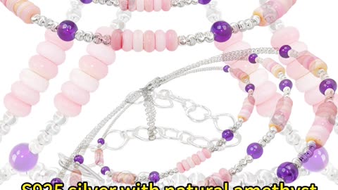 GN-20250216-05 S925 silver with natural amethyst bead collar