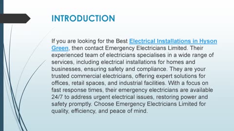 Best Electrical Installations in Hyson Green