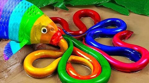 🐠 Surprised Catch of Colorful Aquarium Fish in Small Pond!🐟 Guppy, Koi & Glass Fish Adventure 🎣💦