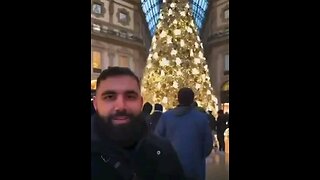 Milan, italy, 2025: A Muslim decides to disturb the Christians' celebration before Christmas