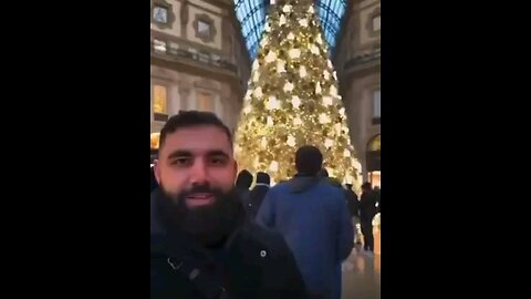 Milan, italy, 2025: A Muslim decides to disturb the Christians' celebration before Christmas