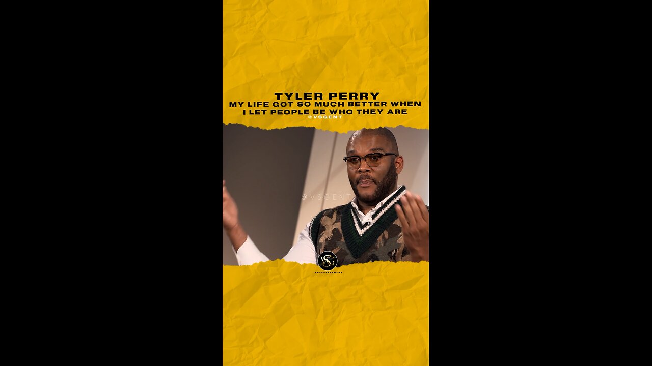 @tylerperry My life got so much better when I let people be who they are