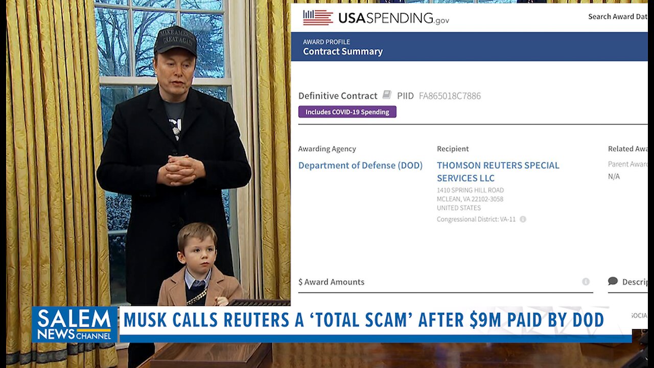 Musk Calls Reuters A ‘Total Scam’ After $9M Paid By DOD to study "large scale social deception"