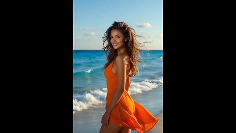 Orange Beach Dress