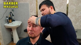 ASMR Barber Massage (Head, Face, Back Massage)