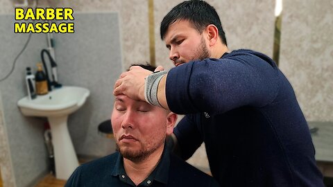 ASMR Barber Massage (Head, Face, Back Massage)