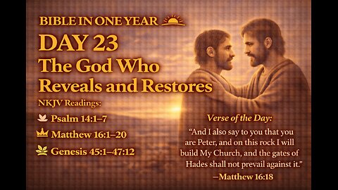 🌅 Day 23 — The God Who Reveals and Restores