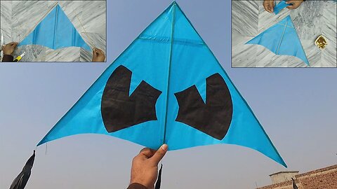 Delta Paper kite Making & Flying Tutorial