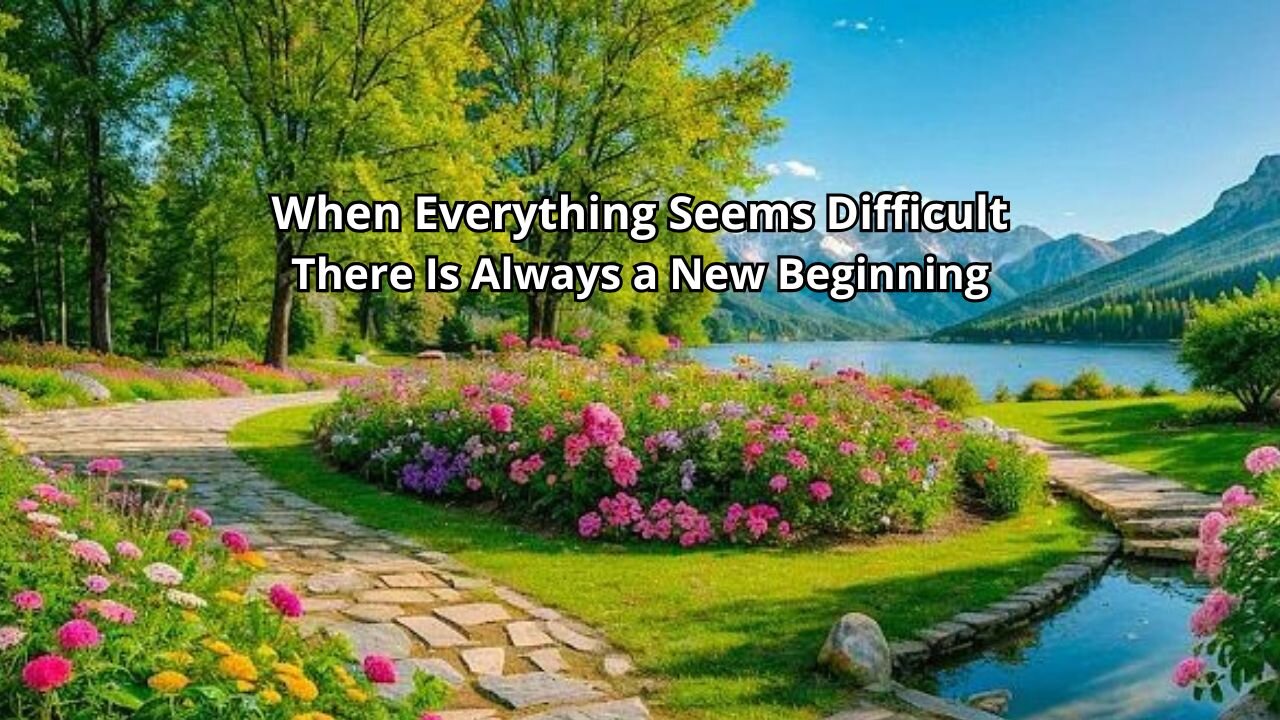 When Everything Seems Difficult There Is Always a New Beginning.