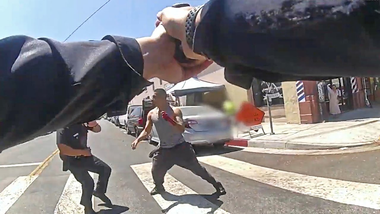 Suspect Gets Tased and Arrested After Exchanging Gunfire With LAPD Officers#2821