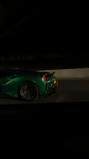 Stunning Green Ferrari: Luxury & Power on Full Display”