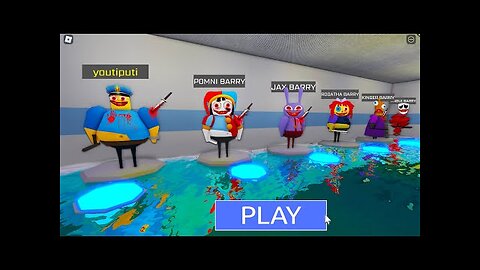 I BECOME EVERYONE IN Water DIGITAL CIRCUS MODE! BARRY Nightmare POMNI, ROGATHA, JAX #Obby #Roblox
