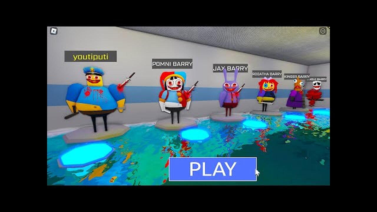 I BECOME EVERYONE IN Water DIGITAL CIRCUS MODE! BARRY Nightmare POMNI, ROGATHA, JAX #Obby #Roblox