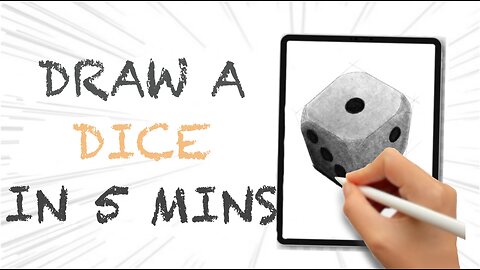 How to draw a dice in 5 minutes | Easy step-by-step tutorial