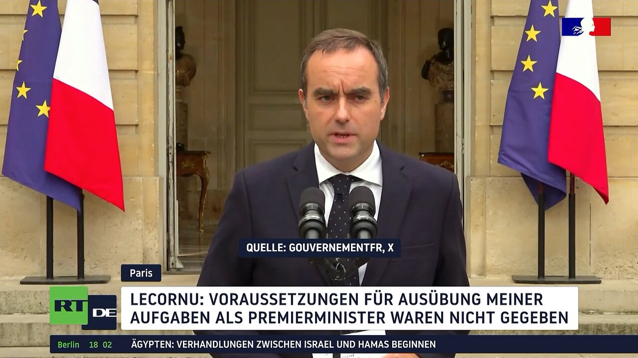 Regierungskrise in Frankreich hält an: Premierminister Lecornu tritt zurück