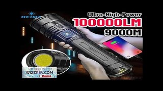 10000LM 800W Most Powerful Led Flashlights Tactical 15000mah Built-in Battery Flash Light Review