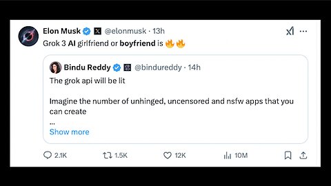 Virtual Spouses | "Grok 3 AI girlfriend or boyfriend is." - Elon Musk