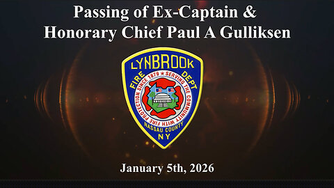 Passing of Ex-Captain & Honorary Chief Paul A Gulliksen