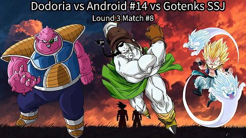 Lound 3 Match #8: Dodoria vs Android #14 vs Gotenks SSJ (DB: Raging Blast 2 Ultimate Tournament)