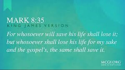 Verse Of The Day : Mark 8:35 For whoever would save his life will lose it
