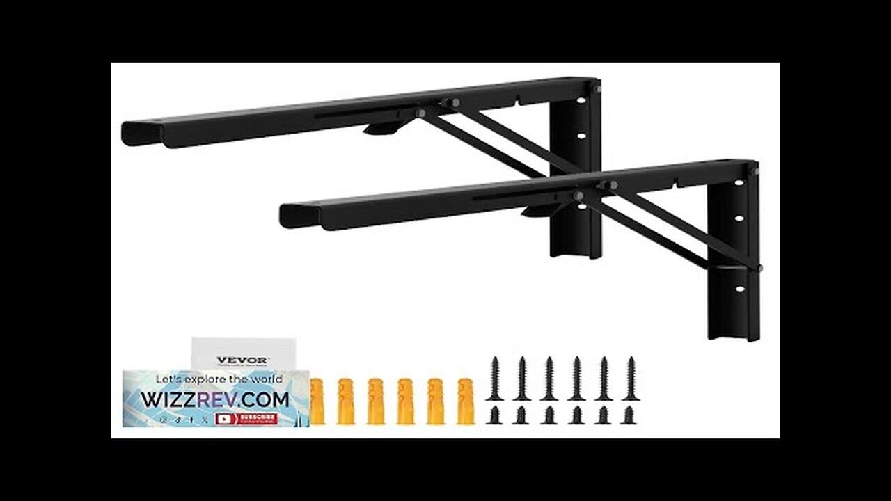 VEVOR Shelf Bracket Foldable 24” L 2 Pcs Heavy Duty Floating Review