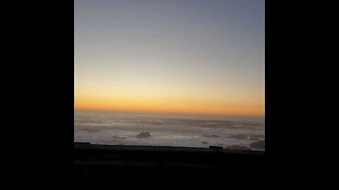 Catch a wave view after sunset. Nice waves after a low tide at the Bluffs in Fort Bragg California.